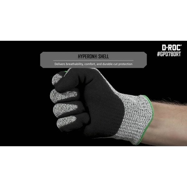 Magid DROC GPD780 Hyperon Blend Gloves wNitriX Palm Coated Gloves  Cut Level A4 GPD780-11